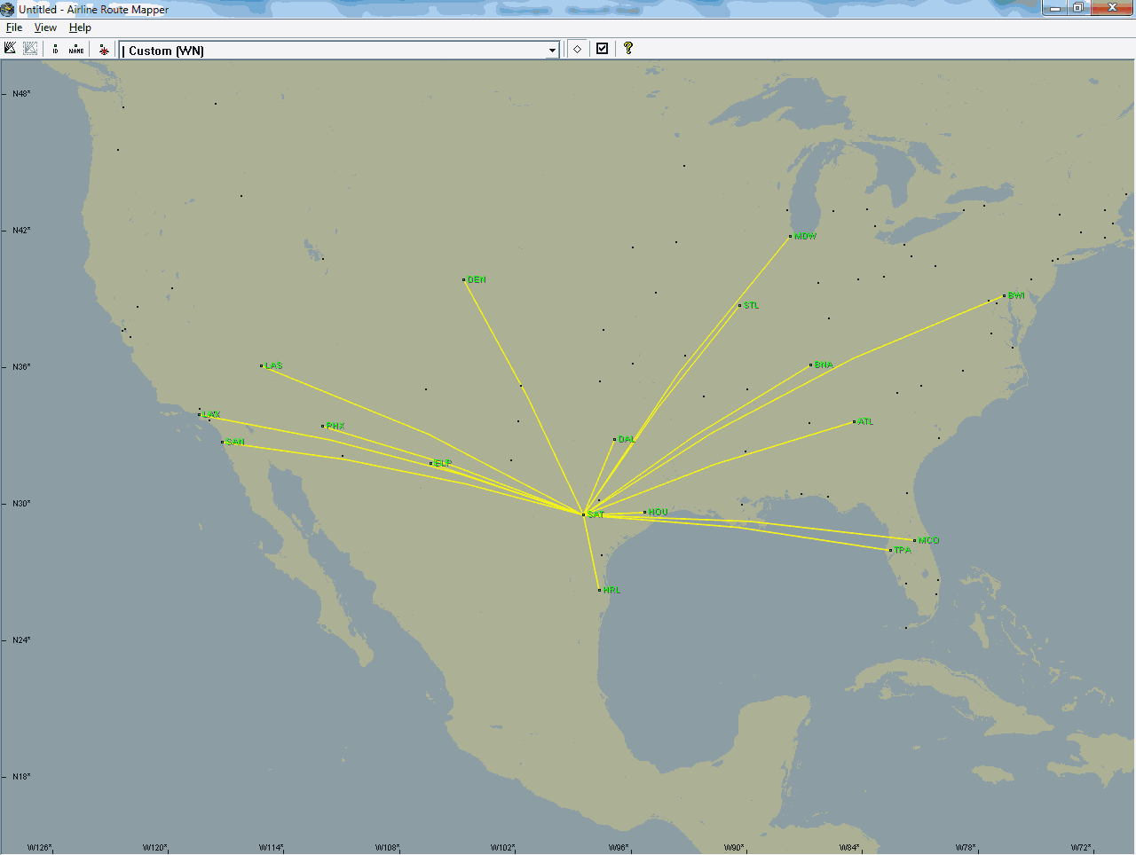 All possible nonstops from SAT with Southwest (WN).  There are plenty of great trips Maria and her family can take from SAN.