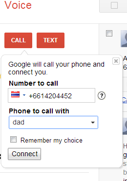 Google Voice Call out