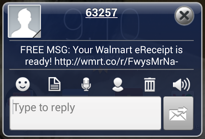 Walmart Text Message