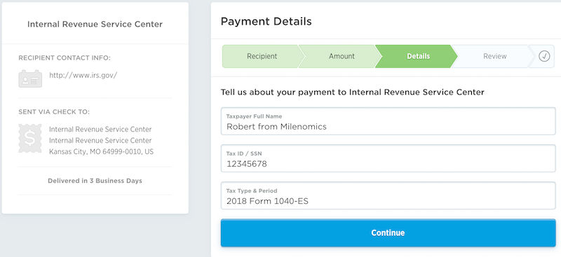 Enter SSN and Tax Type