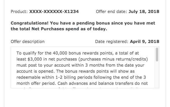 Confirming Wells Fargo signup bonus has been met
