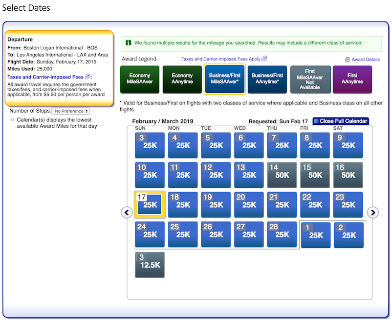 saver level award availability